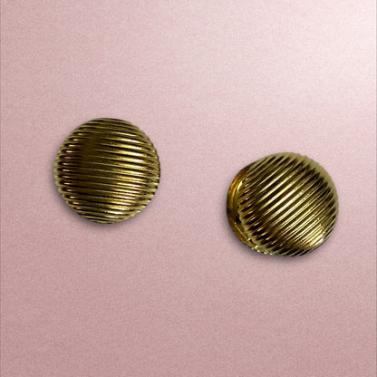 Timeless Gold: Classic Textured Stud Earrings