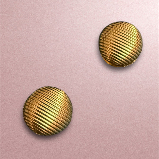 Timeless Gold: Classic Textured Stud Earrings