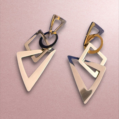 Edgy Elegance: Geometric Drop Earrings for a Modern Look