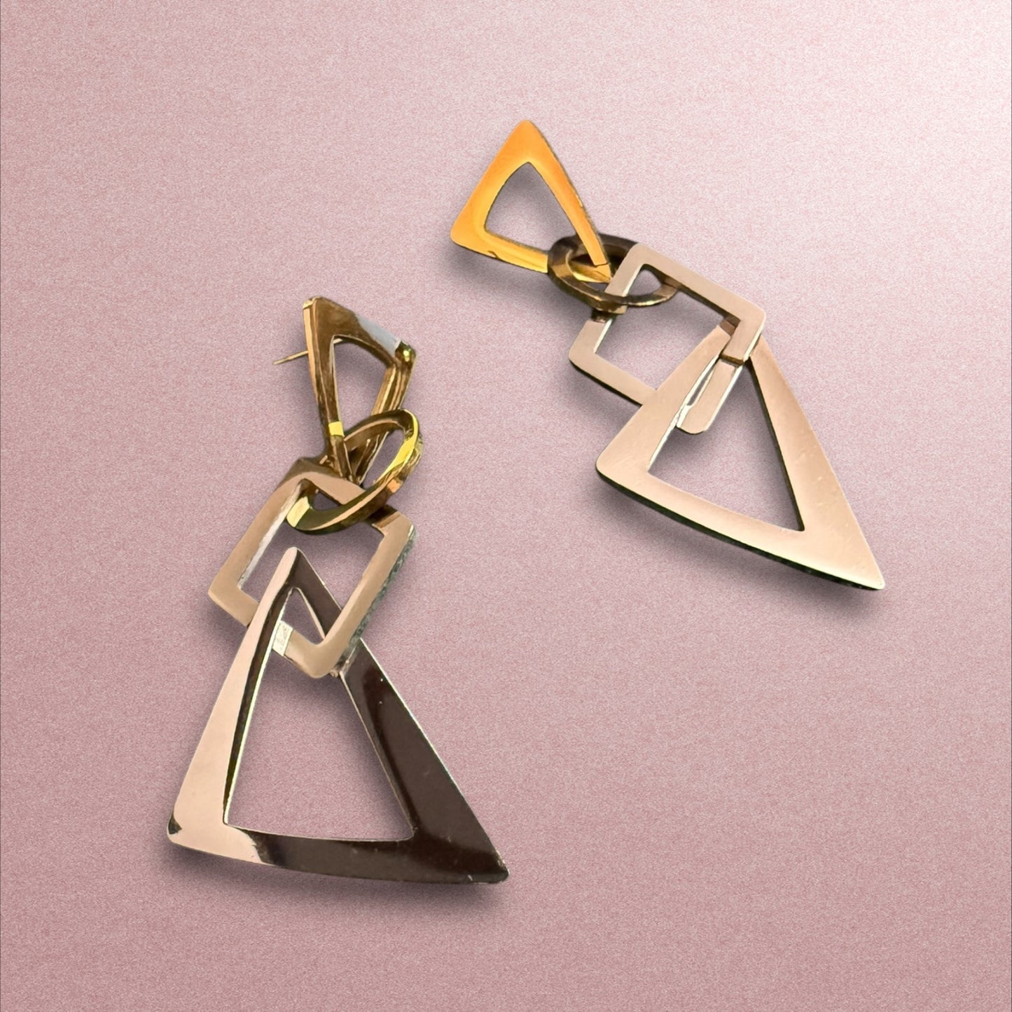 Edgy Elegance: Geometric Drop Earrings for a Modern Look