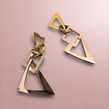 Edgy Elegance: Geometric Drop Earrings for a Modern Look