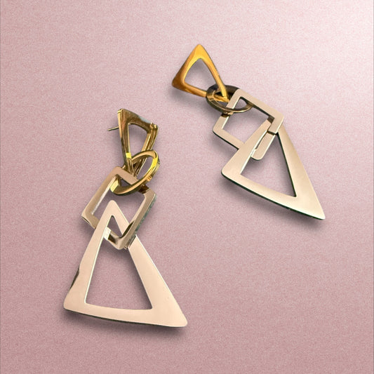 Edgy Elegance: Geometric Drop Earrings for a Modern Look