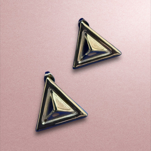 Bold Geometry: Sleek Triangular Earrings for a Modern Edge
