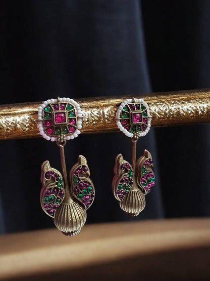 Multicolour Antique Earrings Alloy Drops & Danglers