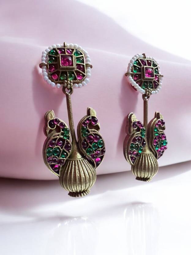 Multicolour Antique Earrings Alloy Drops & Danglers