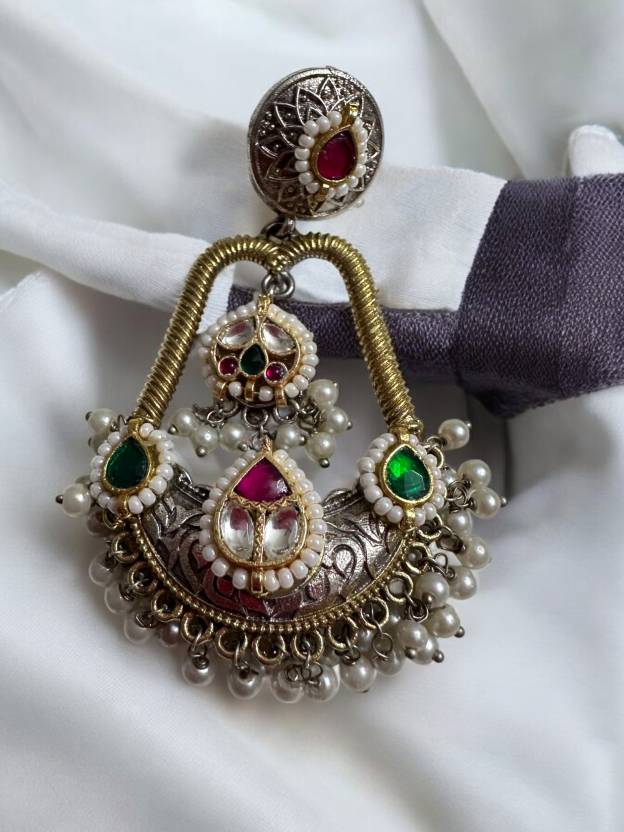 Jadau Pachi Kundan Bridal Earrings Alloy Drops & Danglers