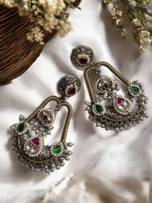 Jadau Pachi Kundan Bridal Earrings Alloy Drops & Danglers
