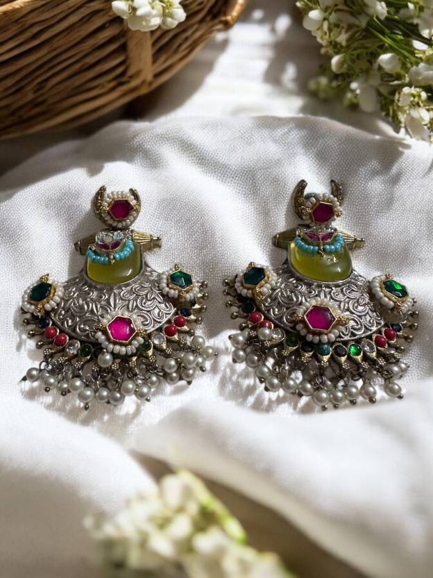 Jadau Pachi Kundan Bridal Earrings Alloy Drops & Danglers